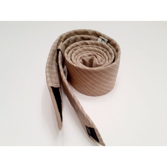 Knot Society 100% Cotton Portland Brown Tan Neutrals Classic Mens Tie NWT - Picture 4 of 7